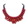 [Red Flower] Women Acrylic False Collar Removable Fake Collar Choker Necklace