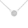10K White Gold 1/4 Cttw Diamond Flower Pendant Necklace (I-J Color, I2-I3 Clarity) - Adjustable 16-18" chain