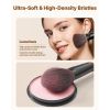 9-Piece Makeup Brush Set for Foundation Blending Eyeshadow, Professional Makeup Brush Kit with Soft Natural Wool & Vegan Synthetic Bristles