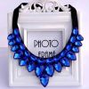 [Blue Drops] Women Acrylic Choker Necklace False Collar Removable Fake Collar