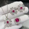 Fashion Simple Red Square Ladies Necklace