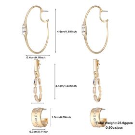European And American Chain Like Flat Snake Twin Necklace Women's Classic Fashion (Option: DNXS01232 Is 3 Pairs)