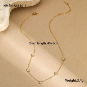 Light Luxury Fritillary Stainless Steel Bracelet 18K Gold Plating Exquisite Design Sense Ornament (Option: NMSN A41101-18K)