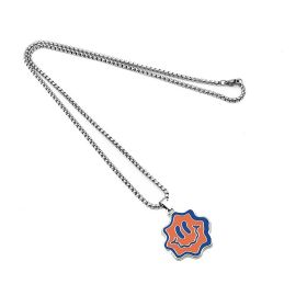 Wave Face Necklace Hip-hop Pendant Popular Jewelry Funny Street Accessories (Option: Orange)