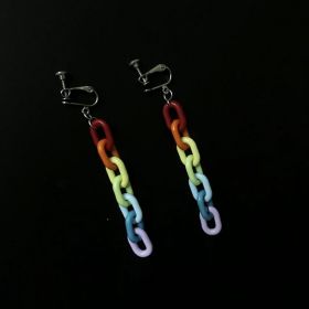 Vintage Rainbow Buckle Acrylic Plastic Chain (Option: B)
