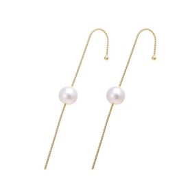 Glistening Ear Wrap Crawler Zircon Earrings Piercing Earrings Premium Earrings (Option: B-Gold-A pair)