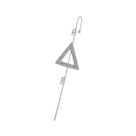 Glistening Ear Wrap Crawler Zircon Earrings Piercing Earrings Premium Earrings (Option: I-Silver-Single)