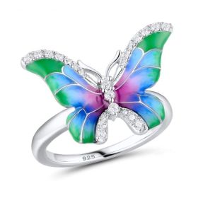 Colorful Epoxy Butterfly Ring Enamel Paint Set (Option: G)