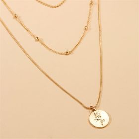 Women's Multi-layer Necklace Simple Rose Brand Versatile Jewelry (Option: Women)