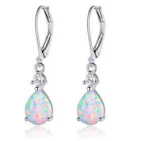 Light Luxury Water Drop Copper Zircon Earrings Female Temperament High Sense (Option: Model 8-Copper Inlaid Zircon)