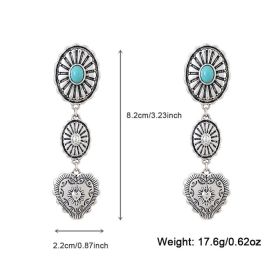 Semi-precious Stone Beaded Twin Earrings For Women (Option: DNXE08781)