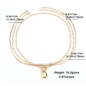 European And American Chain Like Flat Snake Twin Necklace Women's Classic Fashion (Option: DNXS01043)