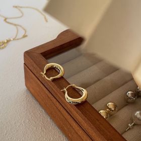 Earrings Niche Design Advanced Simple Bracelet (Option: Yellow Gold)