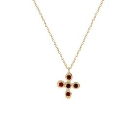 Light Luxury Floral Cross Pendant Delicate Zircon Necklace (Option: Style2)