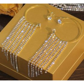 Fashionable And Simple Long Tassel Earrings (Option: New Gold Pair)