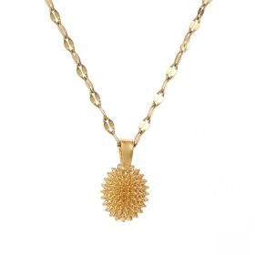 Women's Solid Durian Necklace Simple And Elegant (Option: Women-Gold)
