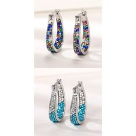European And American Colorful Ear Clip Fashion Diamond Women's Earrings (Option: E302 andE2094)