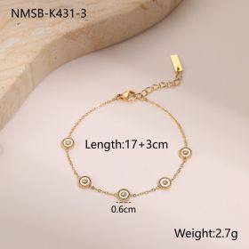 Light Luxury Fritillary Stainless Steel Bracelet 18K Gold Plating Exquisite Design Sense Ornament (Option: NMSB K4313-18K)