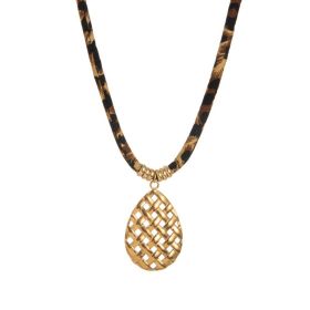 European And American Style Women's Jewelry Niche Geometric Pendant Design Leopard Print Rope Necklace (Option: Style2)