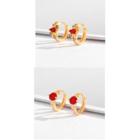 Fashion Multi-style Square Crystal Zircon Ornament Gold Plated Diamond Ear Ring (Option: EH019 and EH020)