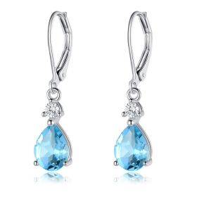 Light Luxury Water Drop Copper Zircon Earrings Female Temperament High Sense (Option: Style 4-Copper Inlaid Zircon)