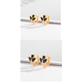 Fashion Multi-style Square Crystal Zircon Ornament Gold Plated Diamond Ear Ring (Option: EH038 and EH016)