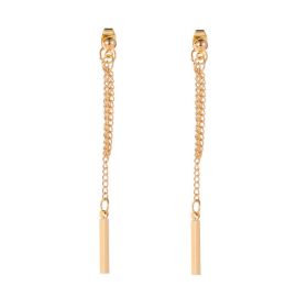 Women's Tassel Simple Stud Earrings (Option: 1pair-Gold)