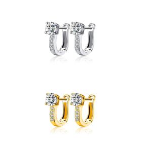 Korean Fashion Sweet Fully-jeweled Crystal Earrings (Option: suit-Rhinestone Earrings)
