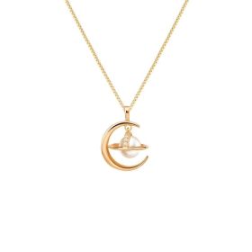 Women's Planet Necklace Niche Design Temperament Saturn Clavicle Chain Versatile (Option: Women-Rose Gold)