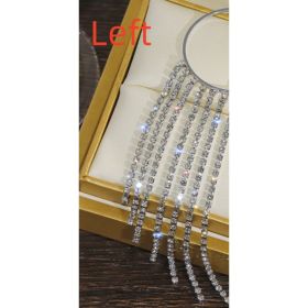 Fashionable And Simple Long Tassel Earrings (Option: New Silver Left)