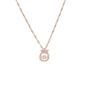 Necklace Crown Pulsatile Heart Japanese And Korean Collarbone (Option: X0278 Crown Rose Gold)