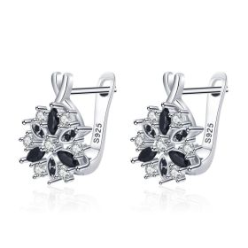 Series Blooming Color-blocking Flower Copper Plating (Option: Black)