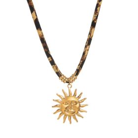 European And American Style Women's Jewelry Niche Geometric Pendant Design Leopard Print Rope Necklace (Option: Style3)