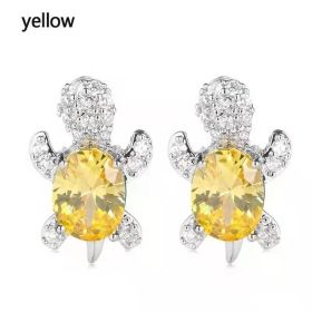 Cute Little Animal Niche Design Earrings Jewelry Stud Earrings (Option: Yellow)