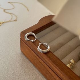 Earrings Niche Design Advanced Simple Bracelet (Option: White Gold Color)