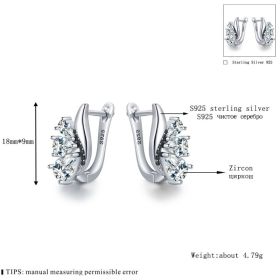 Classic Wings Shape Women's Drop-shaped Zircon (Option: Black)