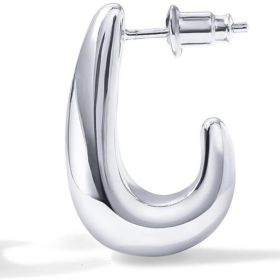 Fashion Metal Geometric Earrings Jewelry (Option: Silver)