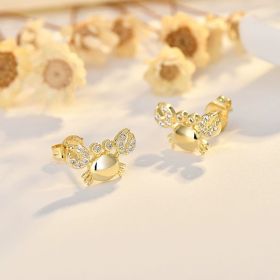 Women's Cute Crab Earrings Simple And Versatile Jewelry Gift (Option: Women-Gold)