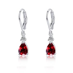 Light Luxury Water Drop Copper Zircon Earrings Female Temperament High Sense (Option: Style 2-Copper Inlaid Zircon)