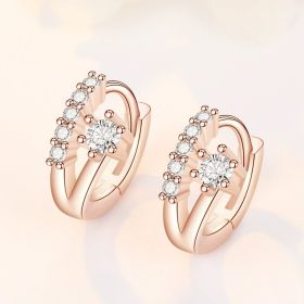 Women's Simple Earrings  Simple And Versatile Jewelry Gifts (Option: Women-Rose Gold)