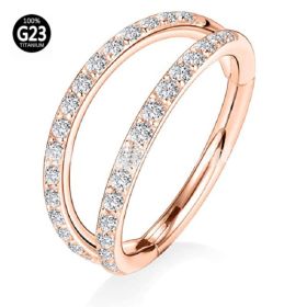 Ear Studs Piercing Nose Ring (Option: Rose Gold-1x6mm)