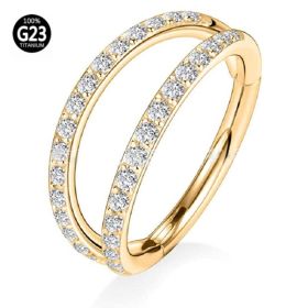Ear Studs Piercing Nose Ring (Option: Gold-1x12mm)